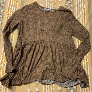 cheetah peplum longsleeve